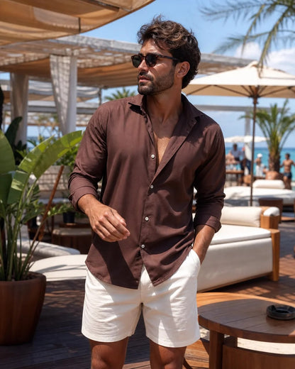 Set Bellagio Elegance – Camicia a maniche lunghe + pantaloni dal taglio elegante